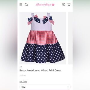 Bonnie Baby Americana mixed print dress